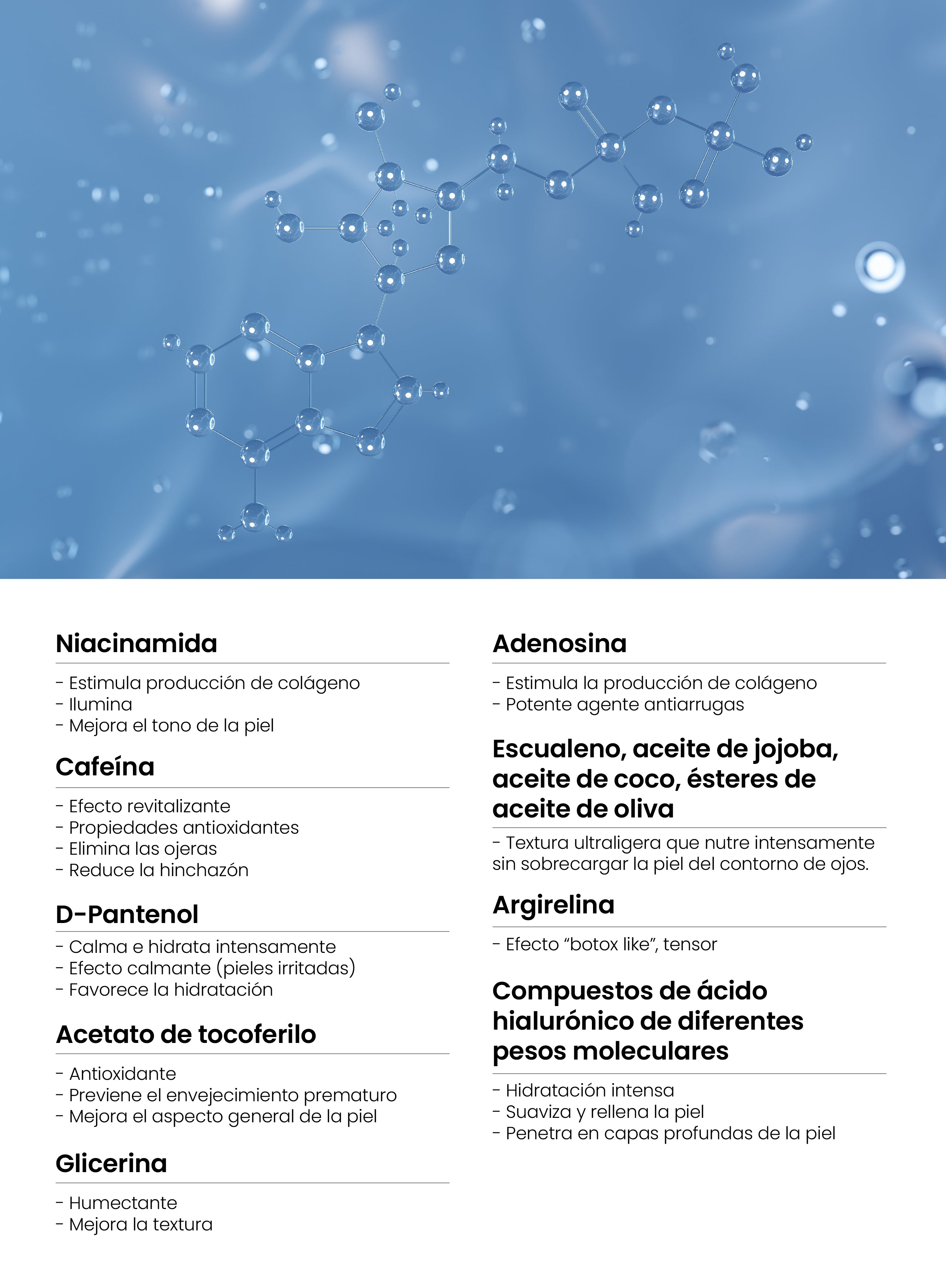 Flash-acting eye contour cream